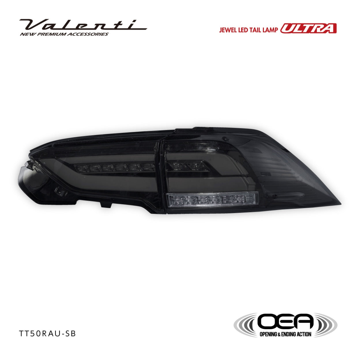 Valenti | Ultra LED taillight (red / smoked) | RAV4 50 series (ECE approved)