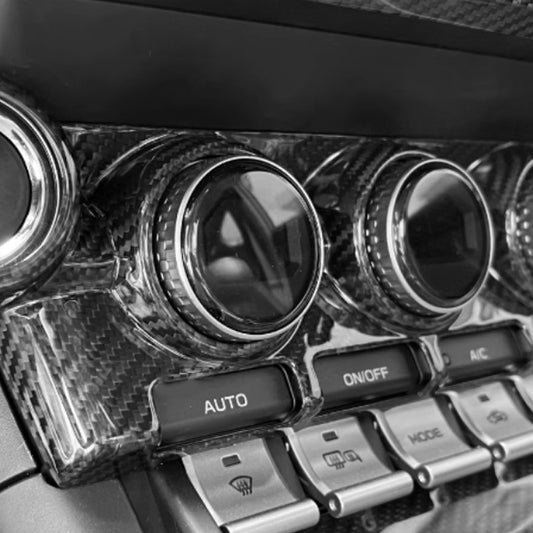 GreenFuchs | Full carbon AC Control Cover (stick-on) | GR86 & BRZ II