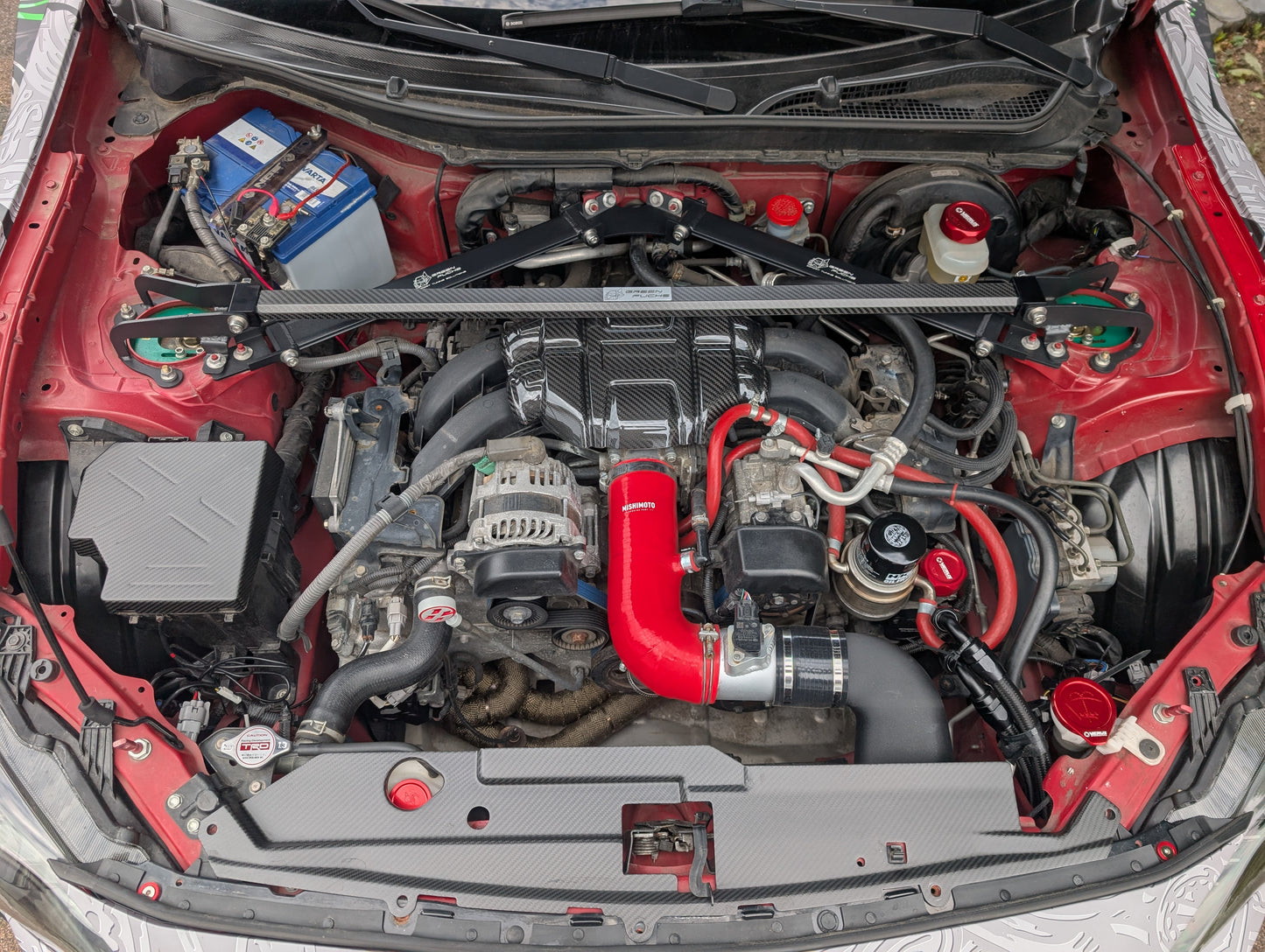 GreenFuchs | Rear strut brace | GT/GR 86 & BRZ I/II