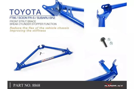 Hardrace | Domstrebe vorne - Dreiecksstrebe mit Brake-Stopper (LHD)| GT86 & BRZ I