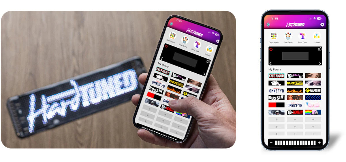 ElGlow® - Hardtuned | Flex LED | freely controllable LED panel - App - Bluetooth | Universal