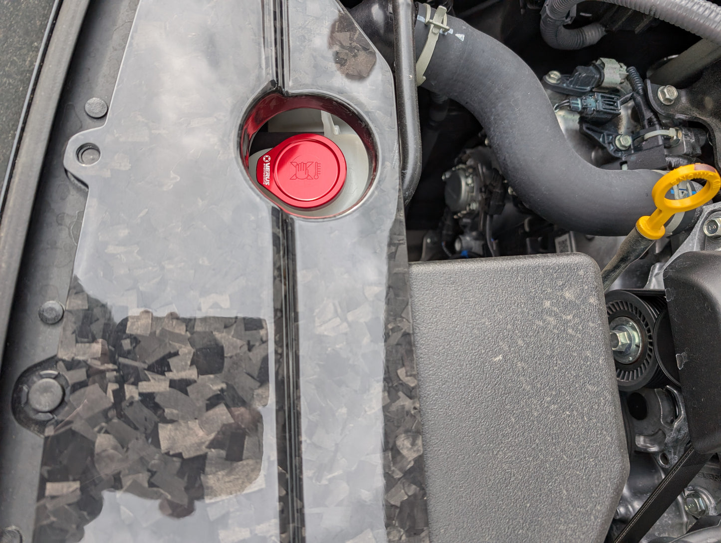 GreenFuchs | Full carbon engine compartment cover lock carrier | GR86 & BRZ II