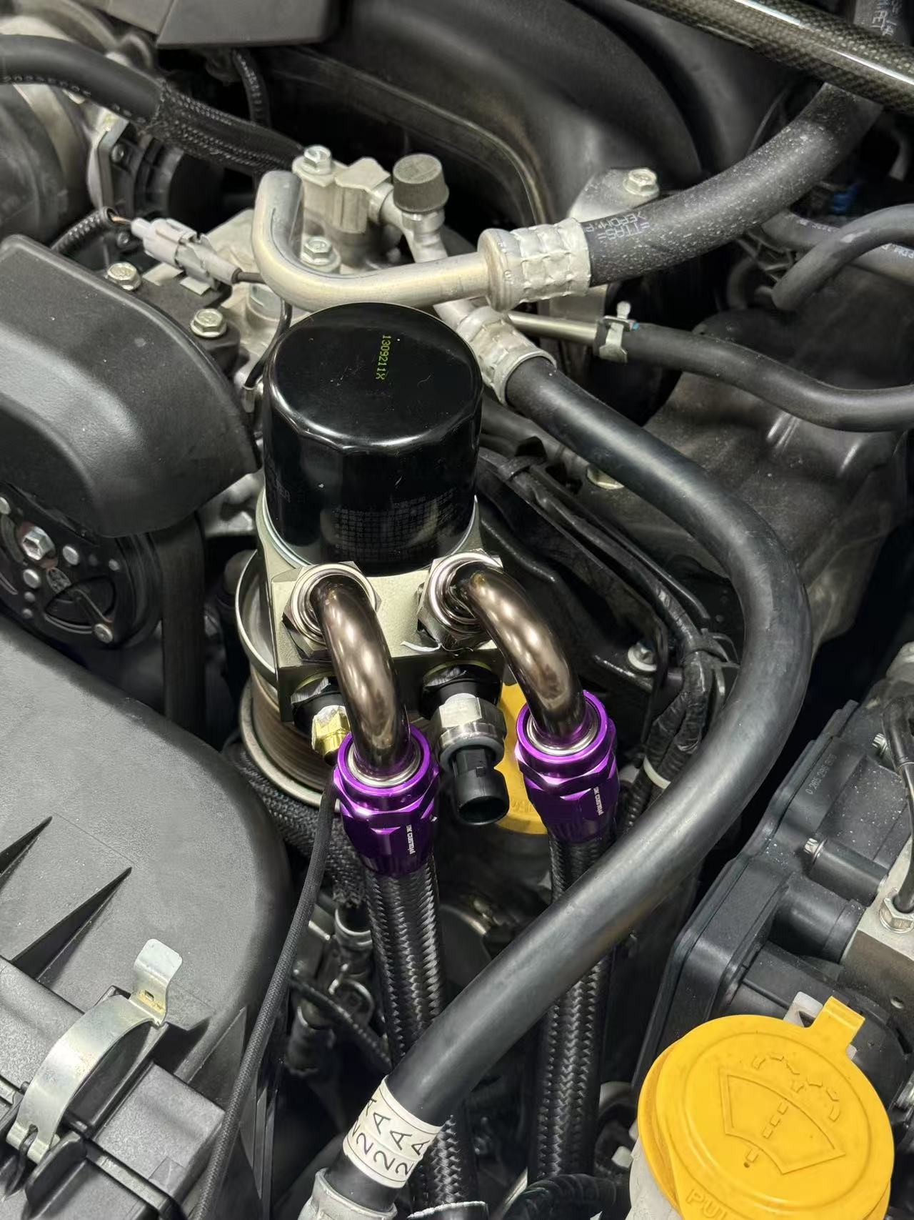 GreenFuchs x SKCustom | 10-row oil cooler with thermostat & air deflectors | GR86 & BRZ II