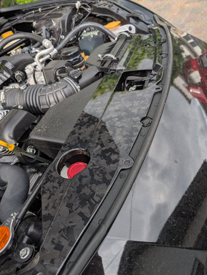 GreenFuchs | Full carbon engine compartment cover lock carrier | GR86 &amp; BRZ II