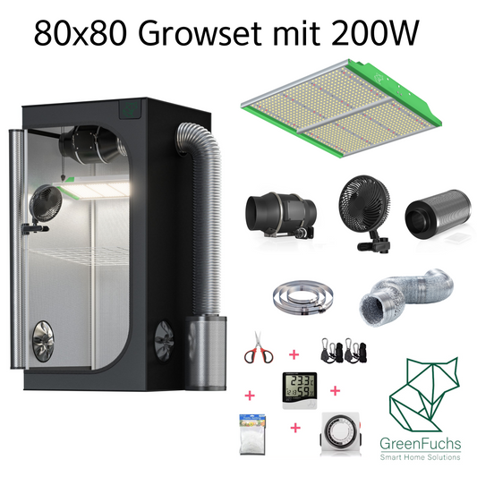 -SALE-Growtent Komplettset 60x60 100W / 80x80 200W